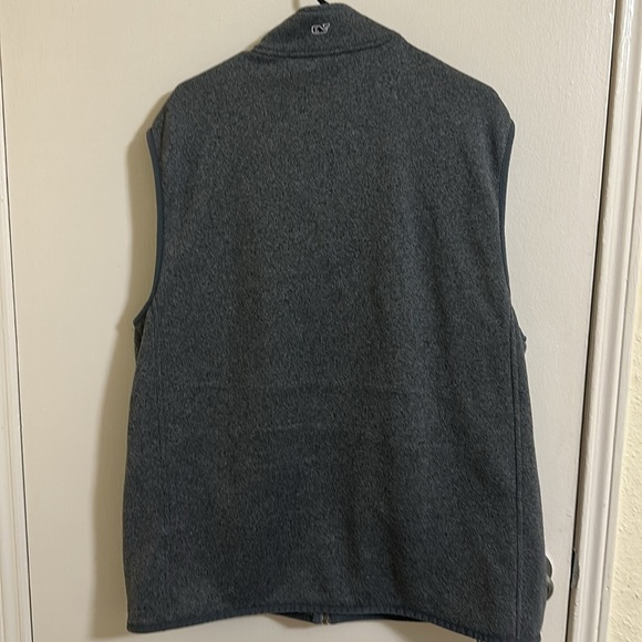 EUC Vineyard Vines Men’s Gray Sleeveless Zip Vest XXL - Picture 5 of 5